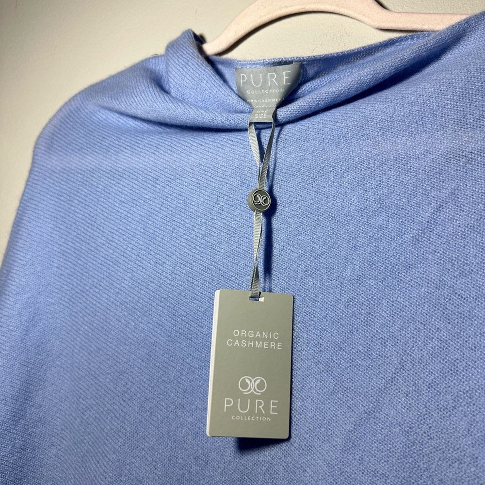 NWT 100% Organic Cashmere Pure Collection Gassato Poncho